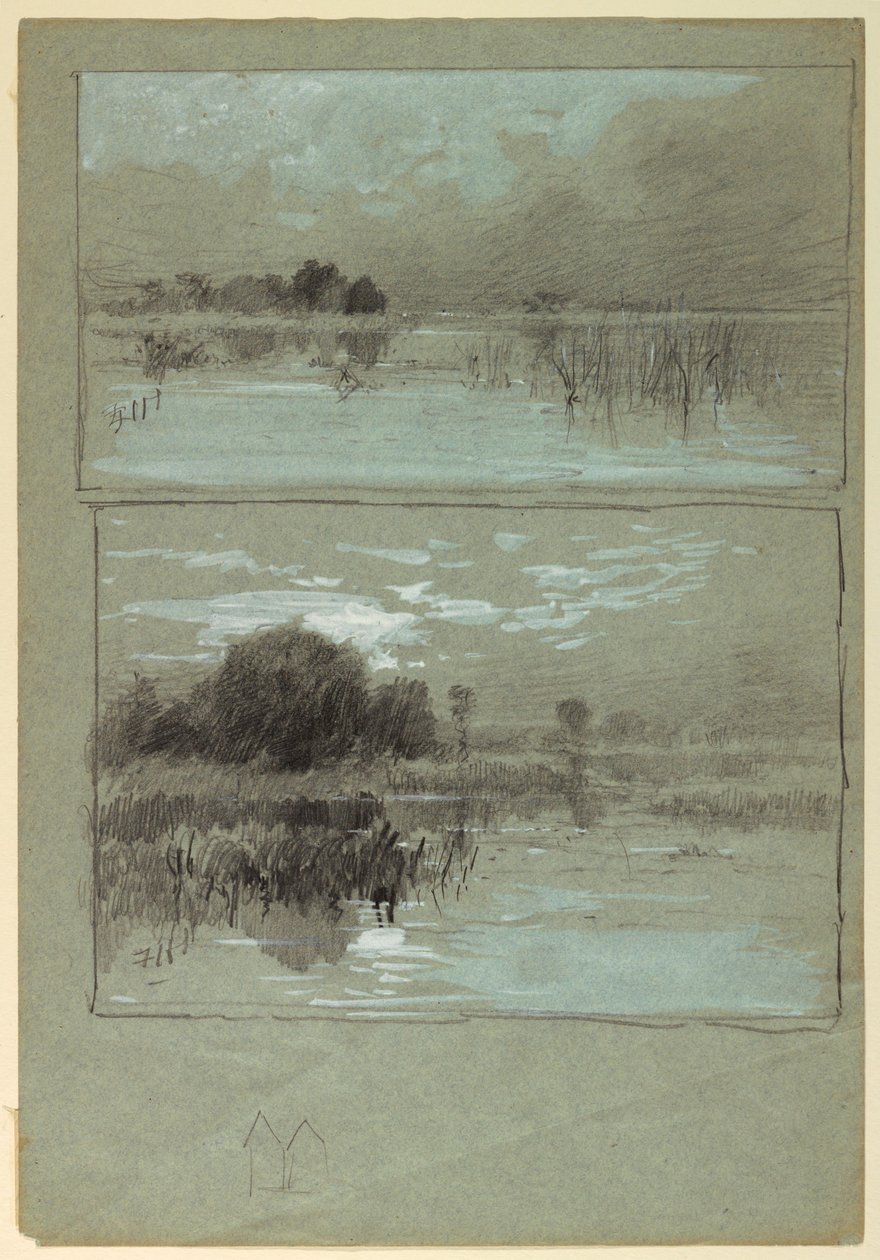 göl çalışması by Francis Hopkinson Smith