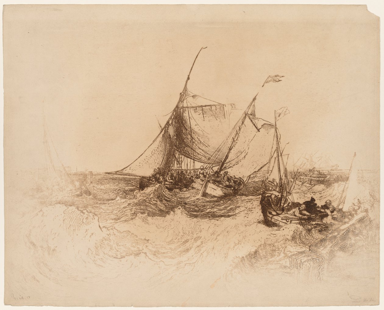 Calais İskelesi by Francis Seymour Haden