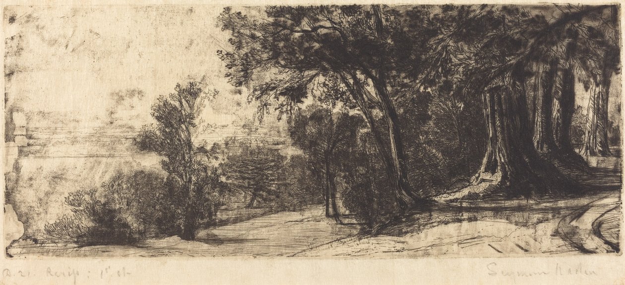 Sabah Erken - Richmond by Francis Seymour Haden