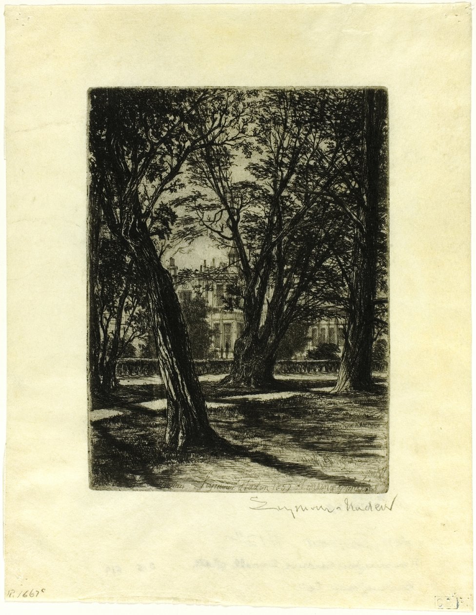 Kensington Gardens, No. I (küçük tabak) by Francis Seymour Haden