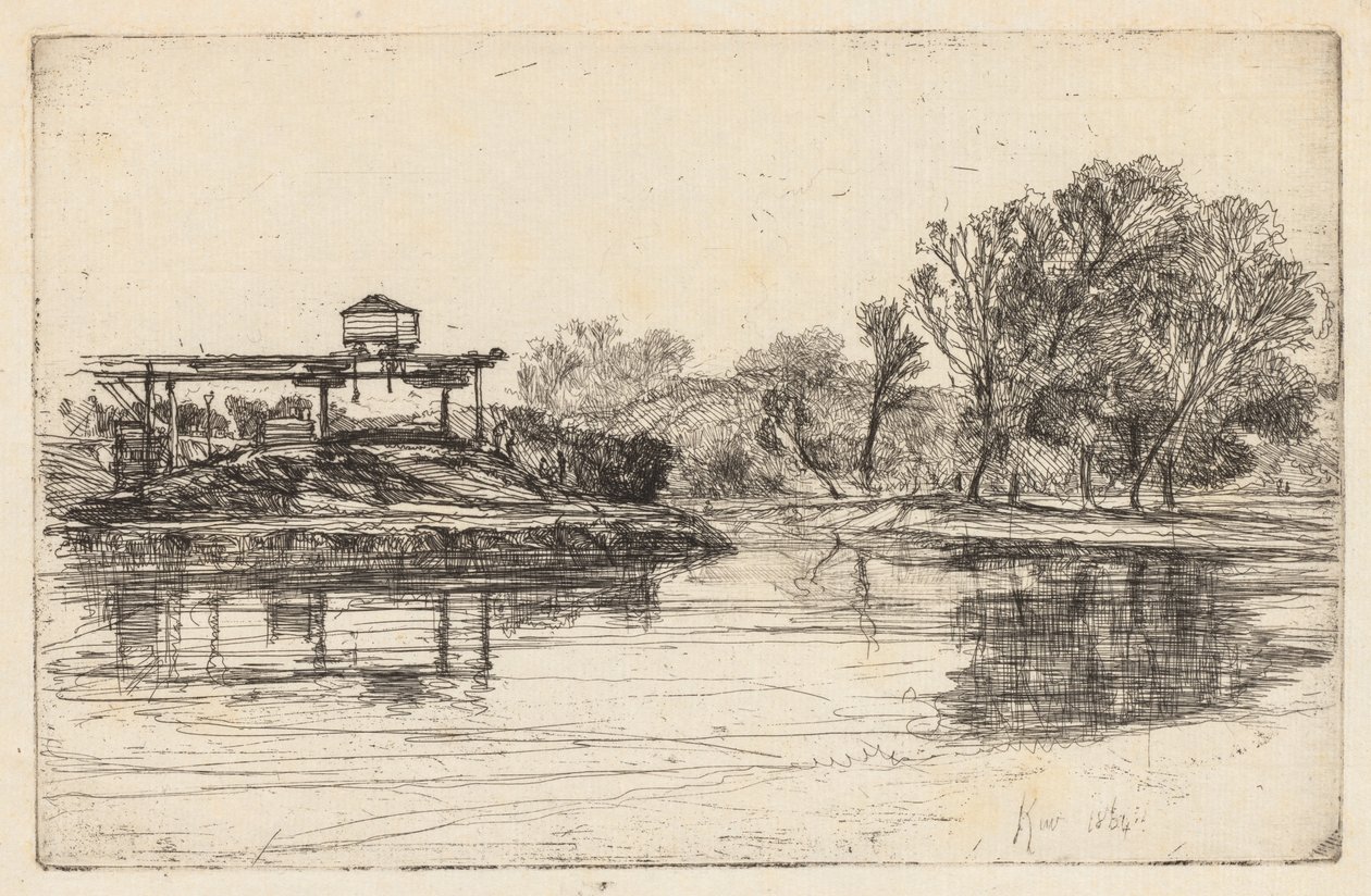Kew, 1864. by Francis Seymour Haden