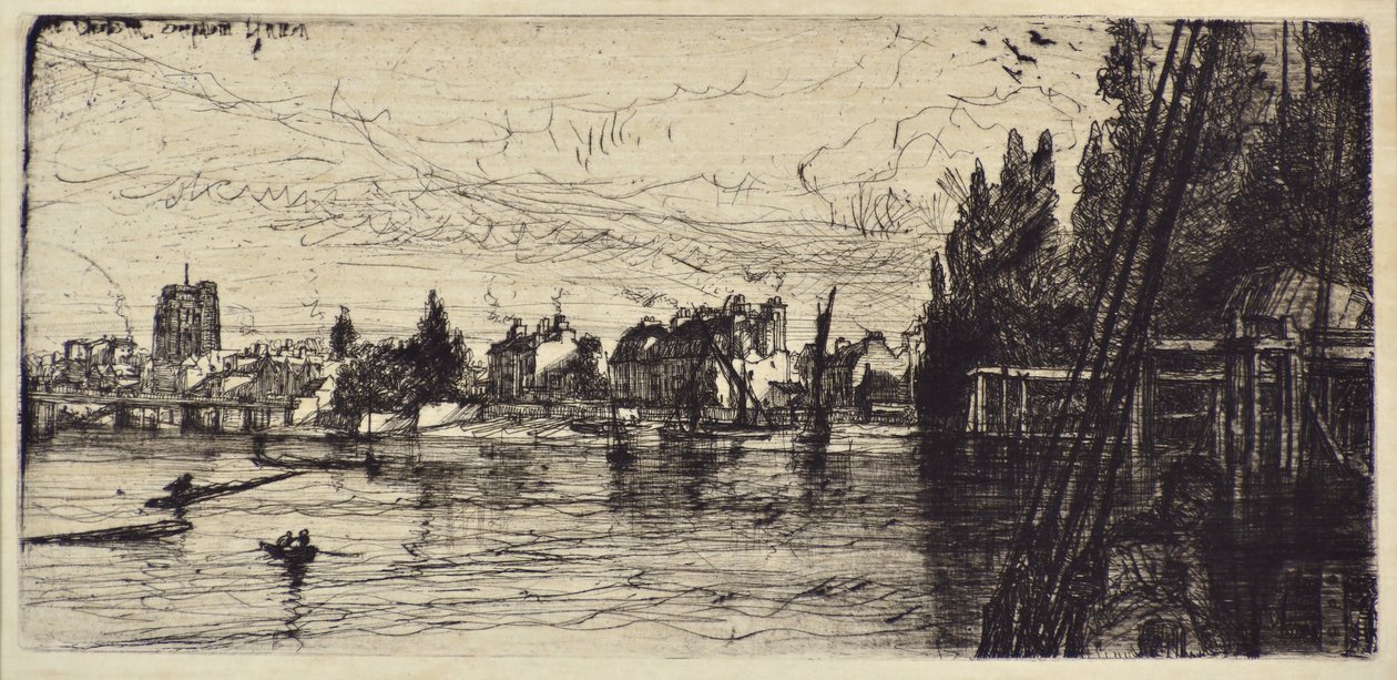 Eski Chelsea Kilisesi by Francis Seymour Haden