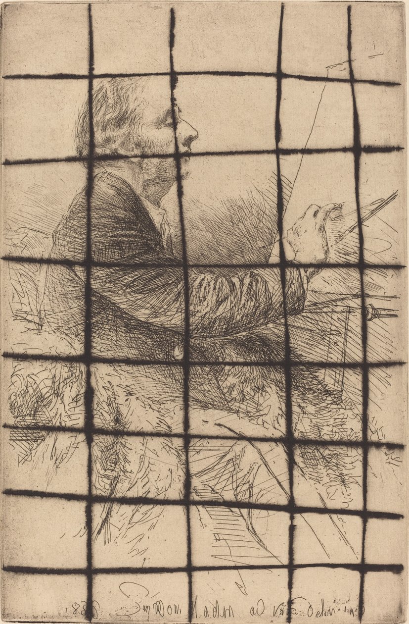 Şövalede Otoportre by Francis Seymour Haden