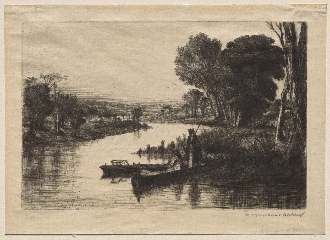 Thames Balıkçıları (İlk Plaka) by Francis Seymour Haden