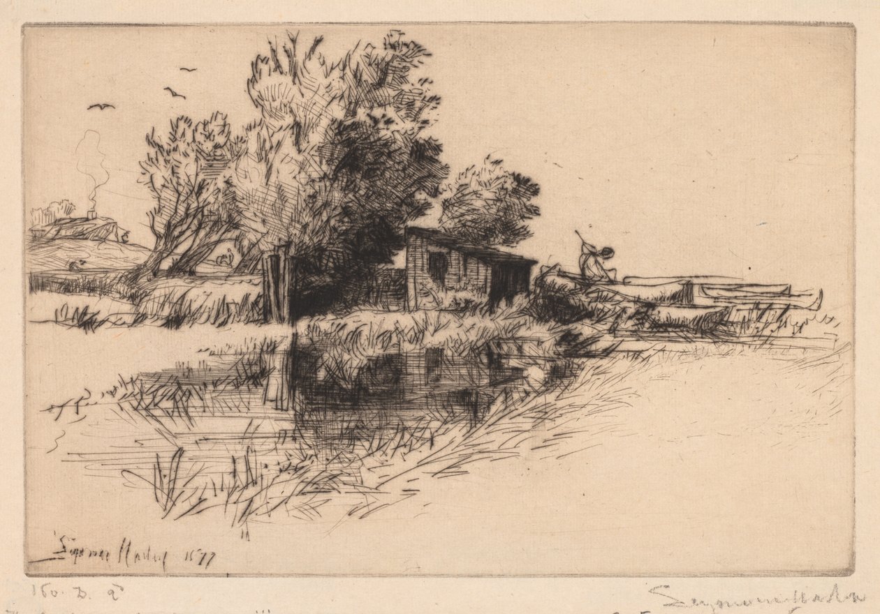 Küçük Kayıkhane, 1877. by Francis Seymour Haden