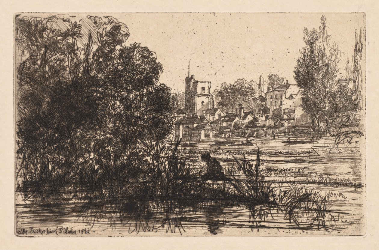 Twickenham Kilisesi by Francis Seymour Haden