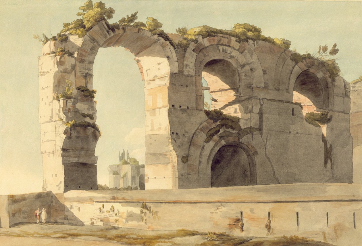 Claudian Su Kemeri, Roma by Francis Towne