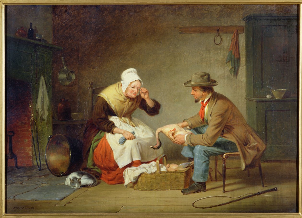 Pazarlık (Noel Türkiyesi) c.1858 by Francis William Edmonds