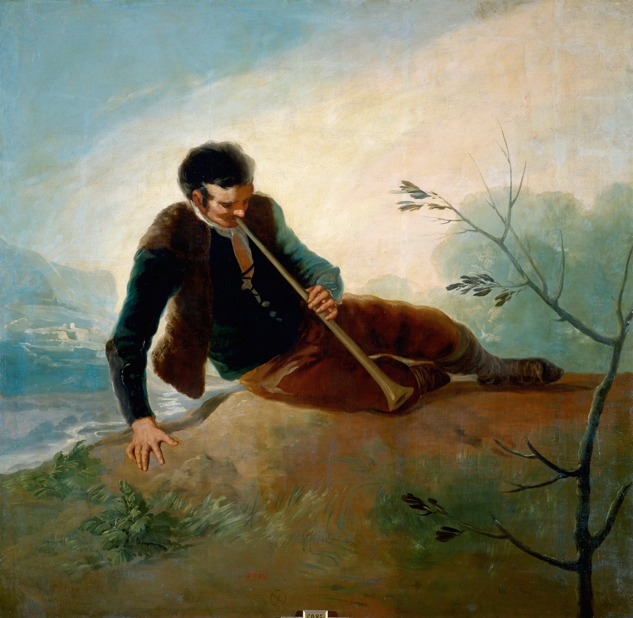 Dulzaina oynayan çoban by Francisco de Goya