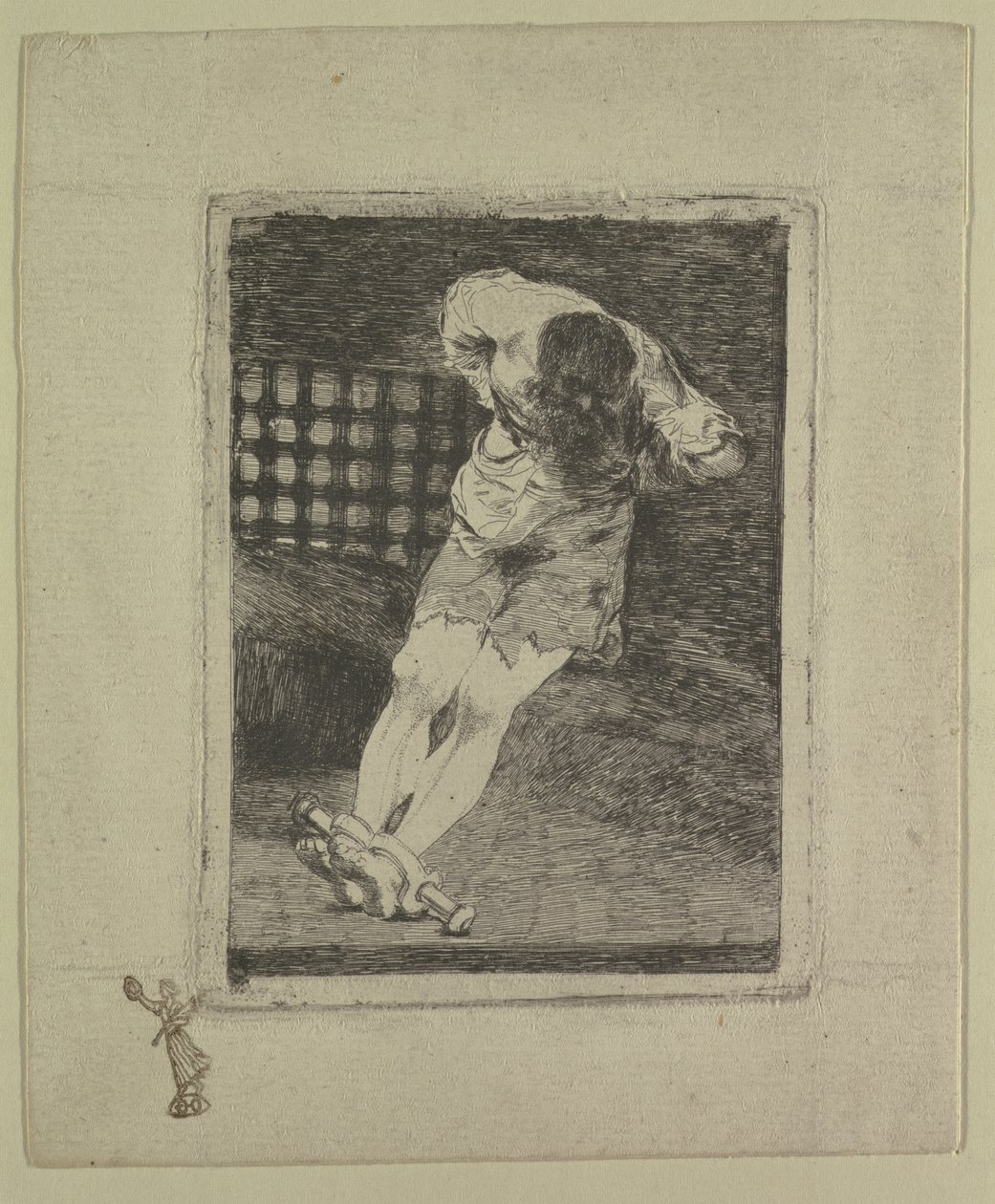 La seguridad de un reo exige tormento yok (Sanığın güvenliği azap gerektirmez), c.1810-20 by Francisco de Goya