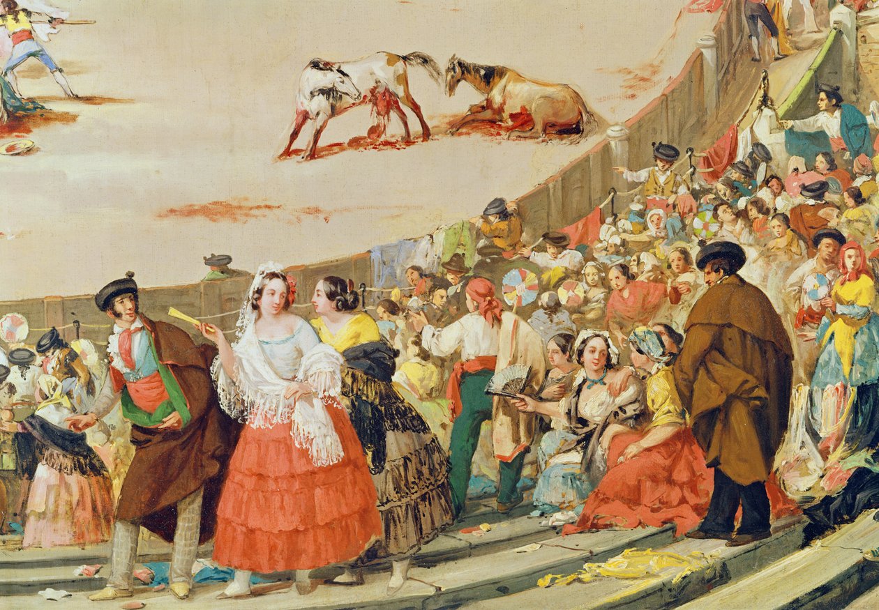 The Bullfight (detail of the foreground) by Francisco de Goya