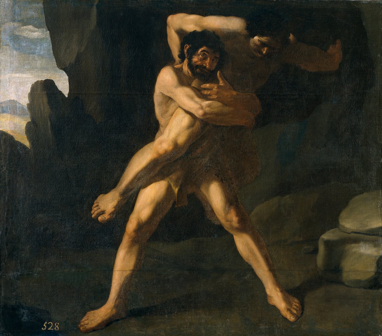 Anteus ile savaşan Herkül by Francisco de Zurbaran
