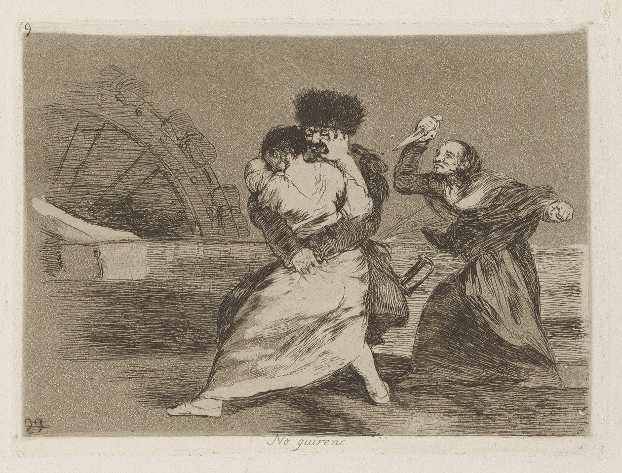 Hiçbir quieren [sic] (Yapmazlar by Francisco de Goya