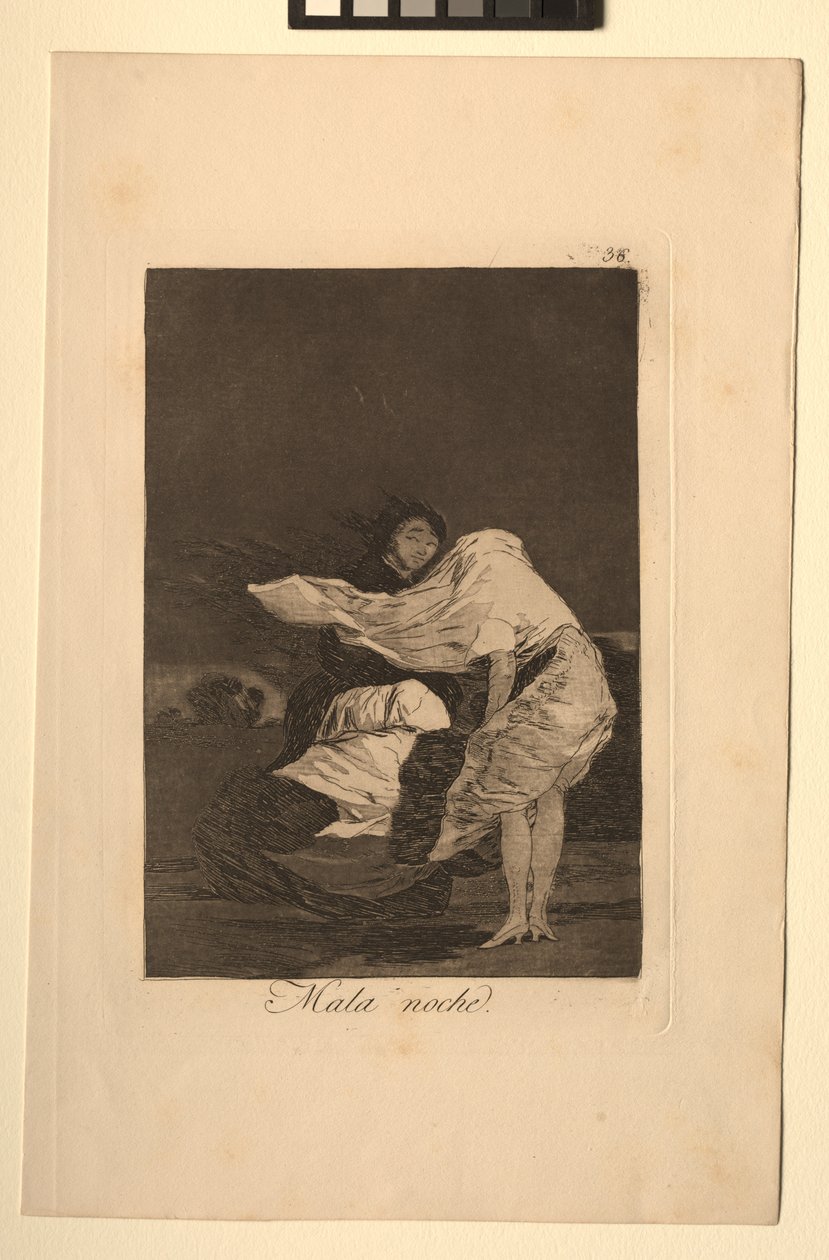Caprichos: Kötü Bir Gece. by Francisco de Goya