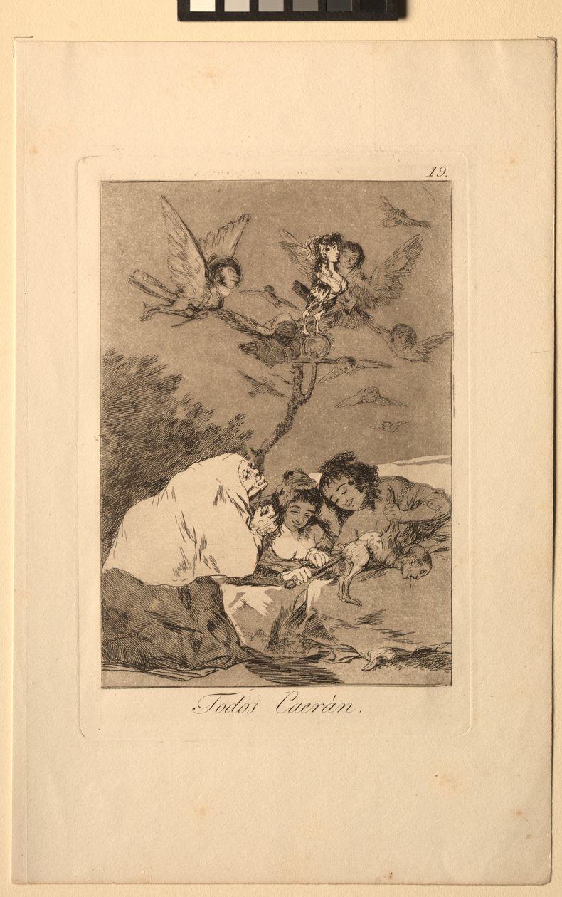 Caprichos: Her Şey Düşecek. by Francisco de Goya