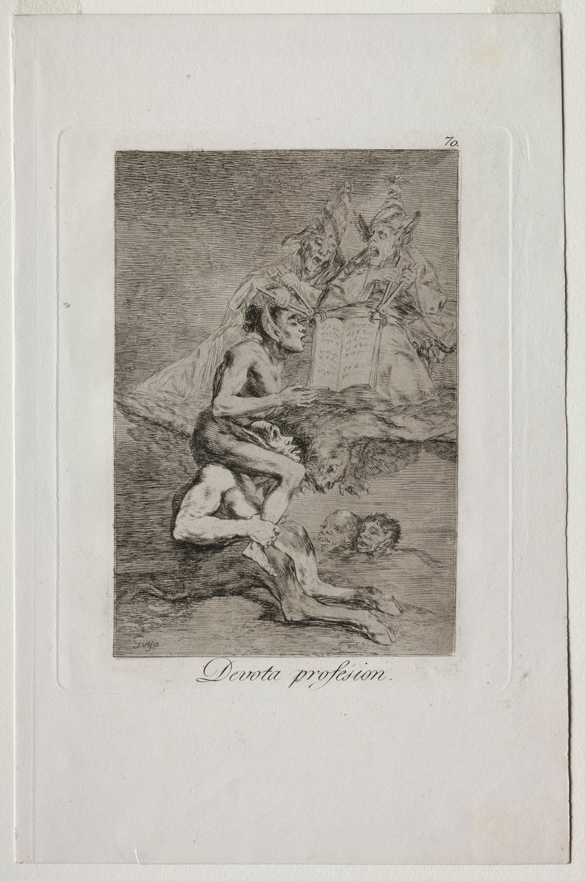 Caprichos: Dindar Meslek. by Francisco de Goya