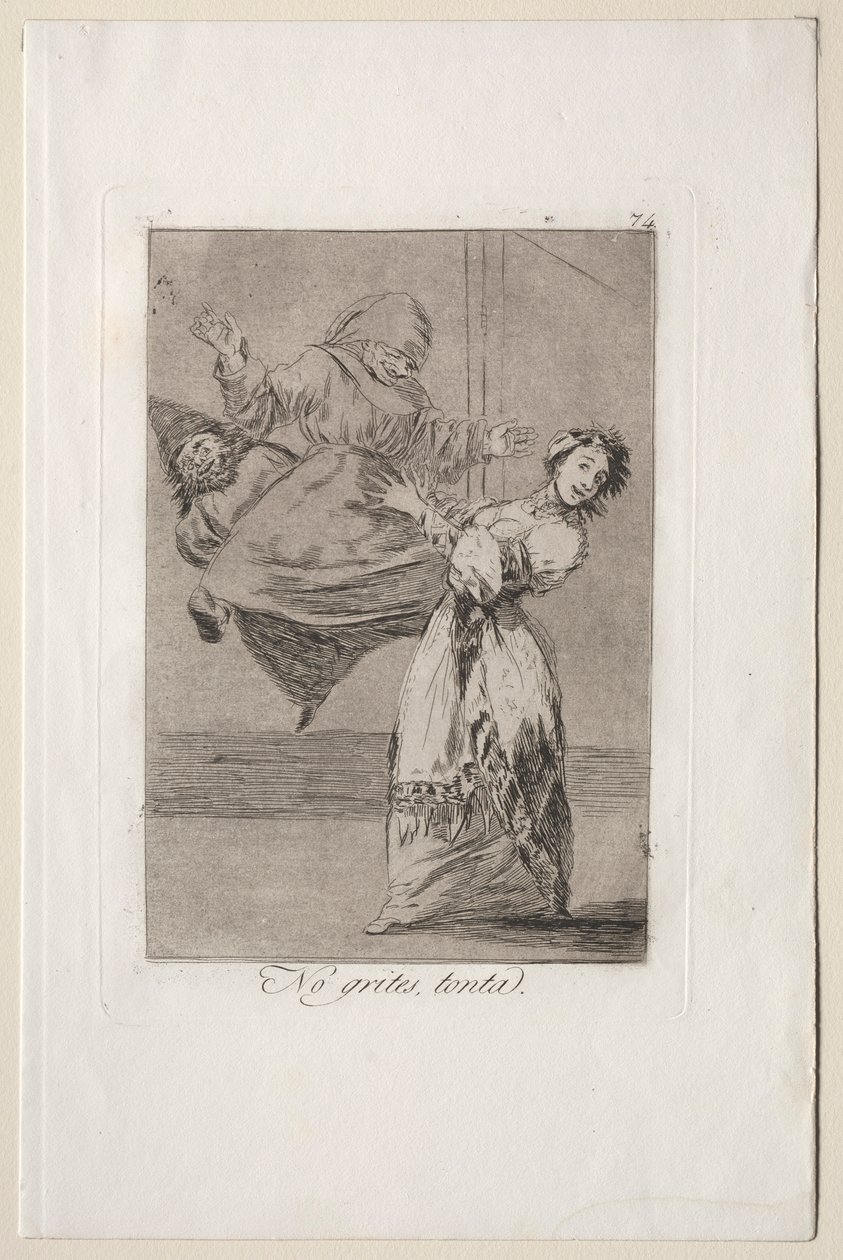 Caprichos: Aptalca Çığlık Atma. by Francisco de Goya
