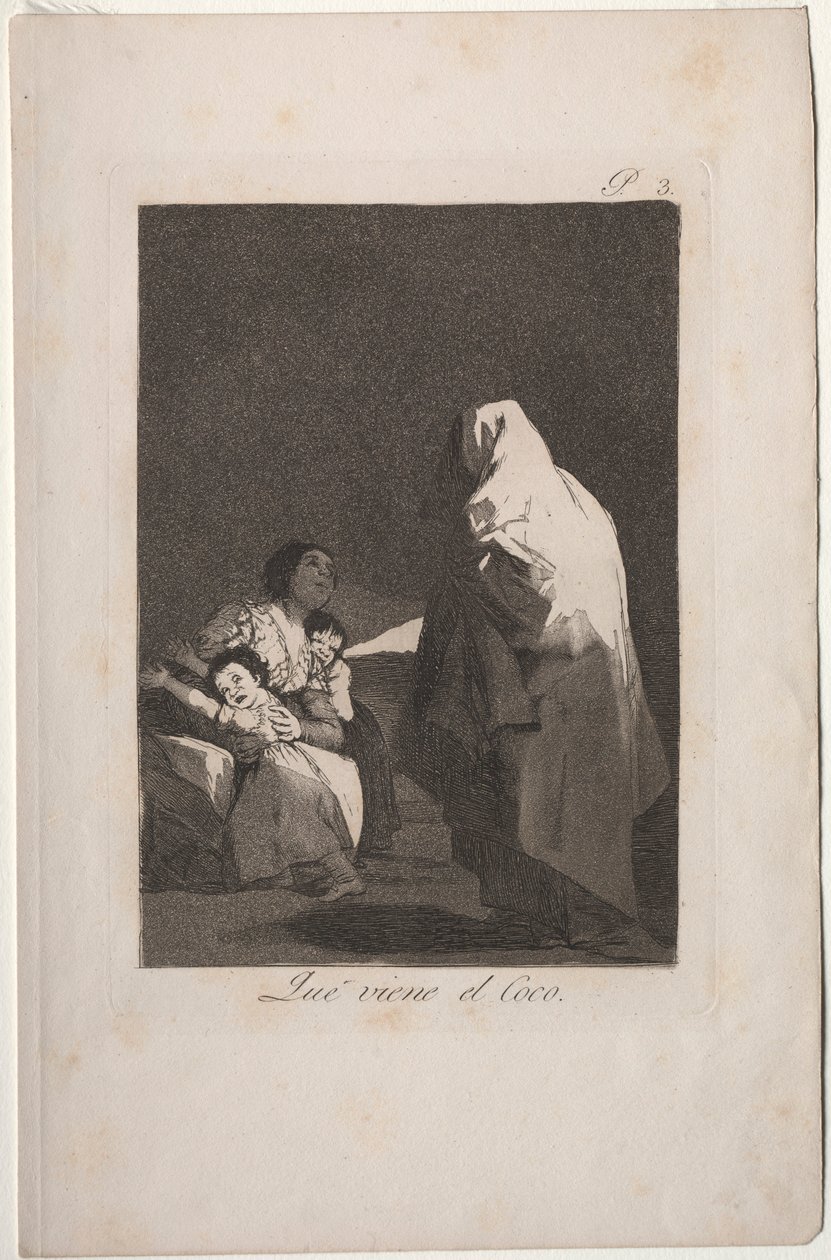 Caprichos: İşte Bogieman Geliyor. by Francisco de Goya