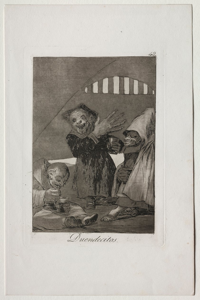 Kaprisler: Hobgolinler. by Francisco de Goya