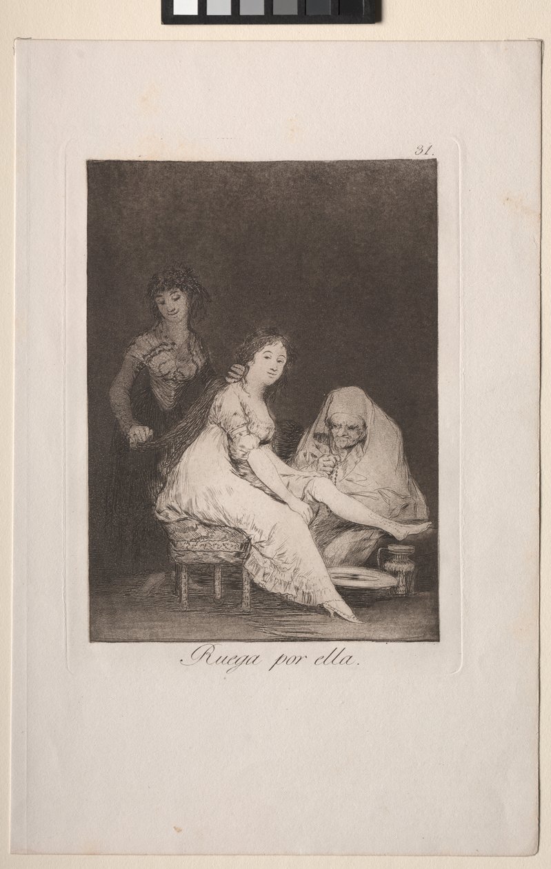 Caprichos: Onun İçin Dua Ediyor by Francisco de Goya
