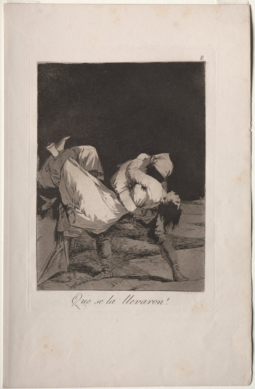 Caprichos: Onu Getirdiler! by Francisco de Goya
