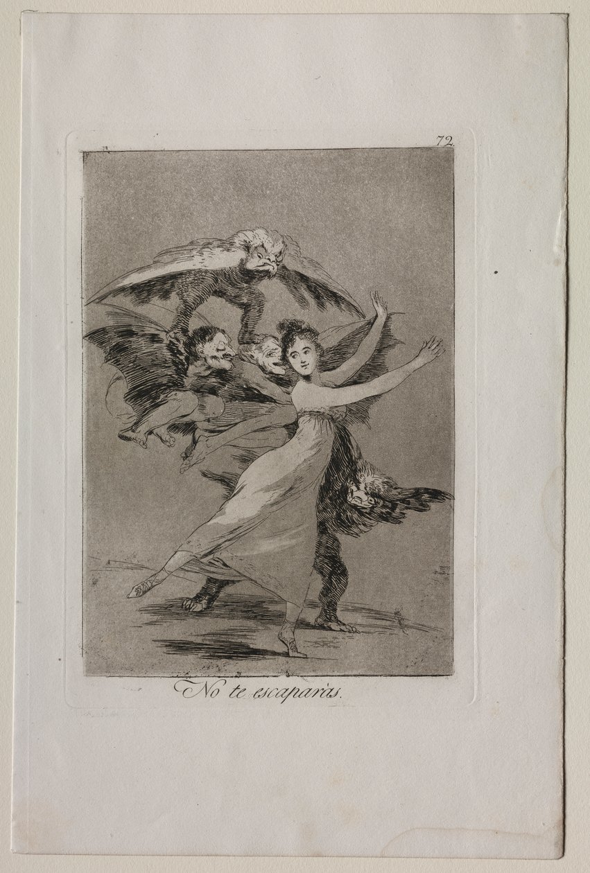 Caprichos: Kaçmayacaksın by Francisco de Goya