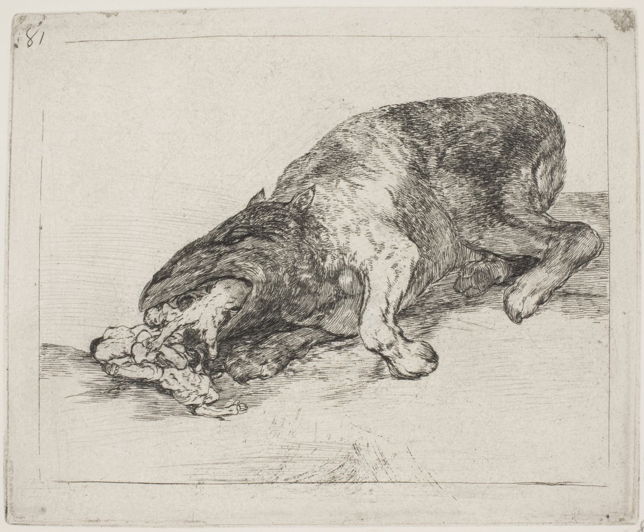 Vahşi bir canavar (81) by Francisco de Goya