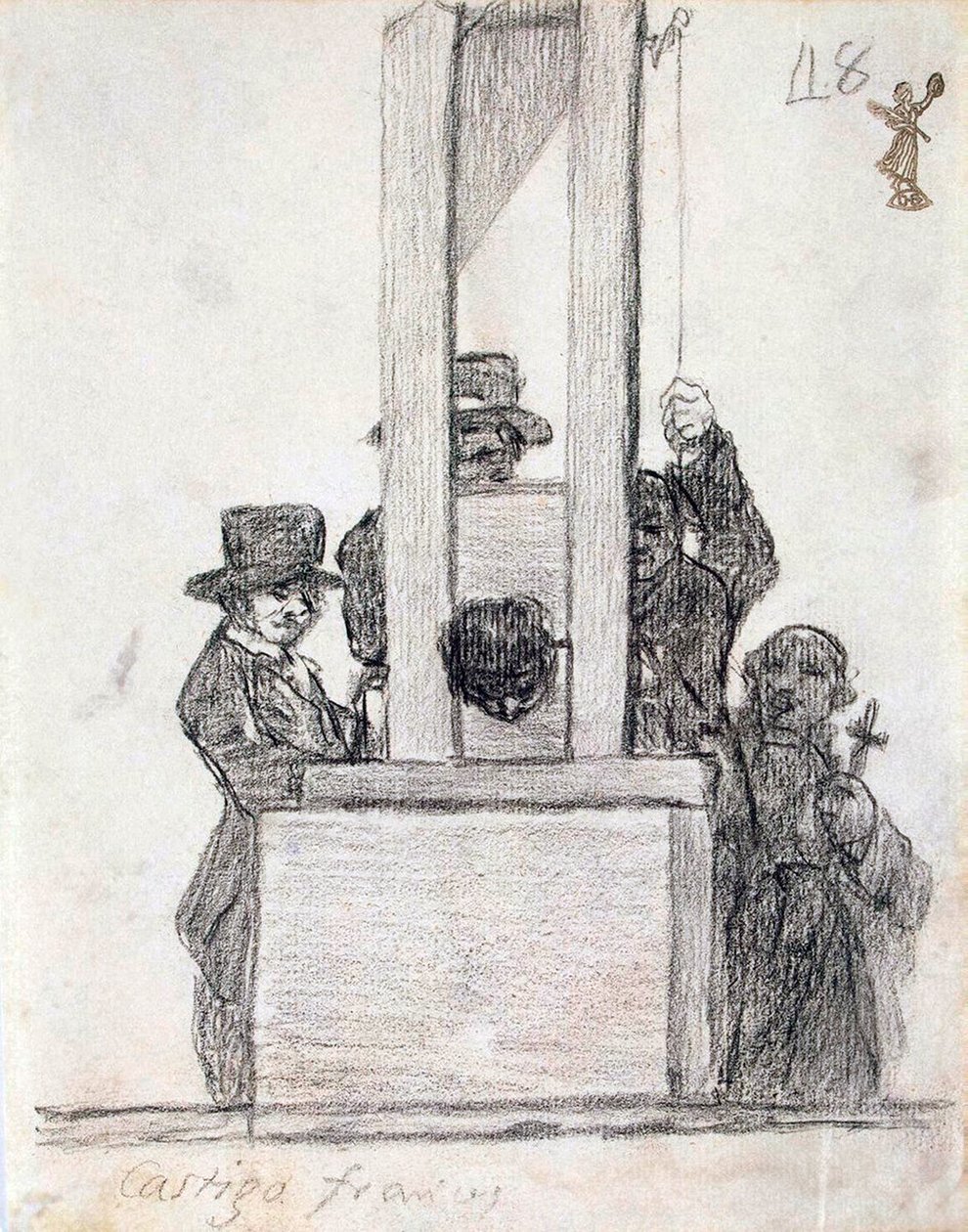 Fransız Cezası, 1824 ve 1828 yılları arasında. by Francisco de Goya