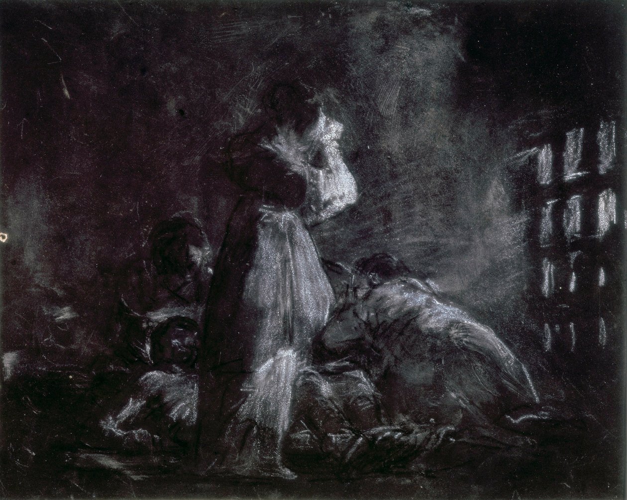 Bir hapishanenin iç by Francisco de Goya