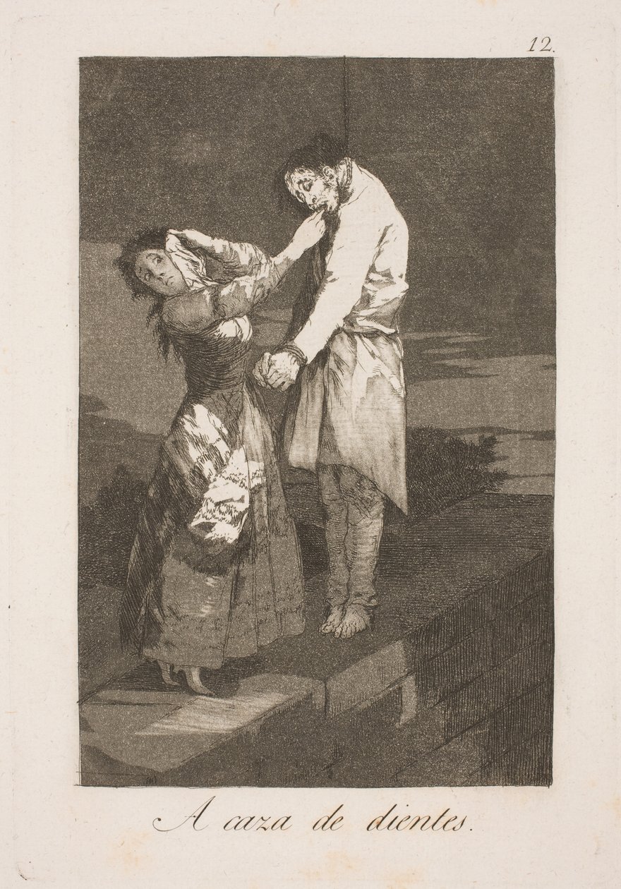 diş aranırken by Francisco de Goya