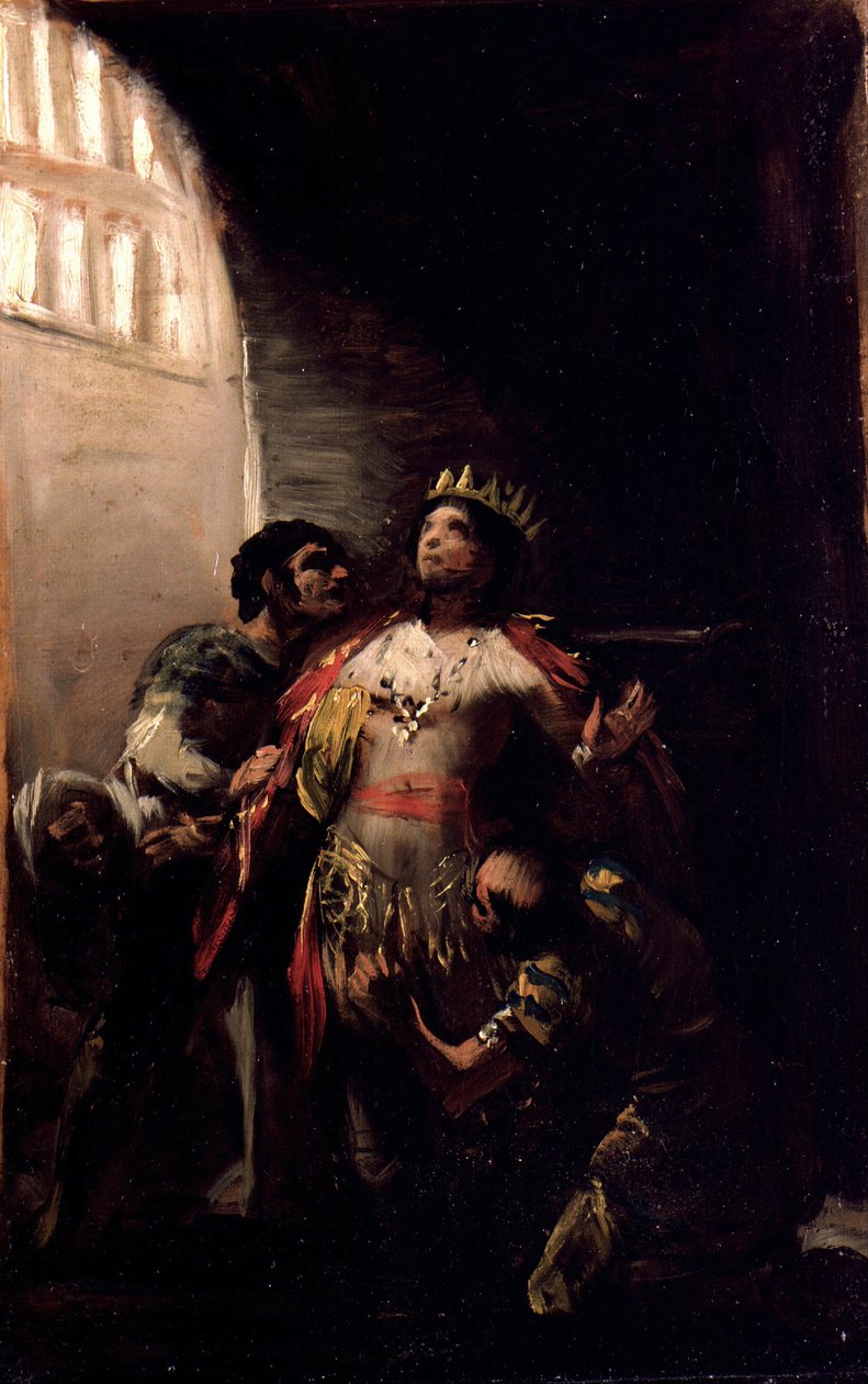 Hapishanede Aziz Hermenegild by Francisco de Goya