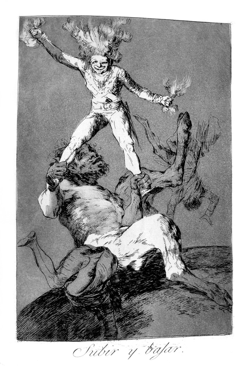 Yükselmek ve düşmek, 1799 by Francisco de Goya