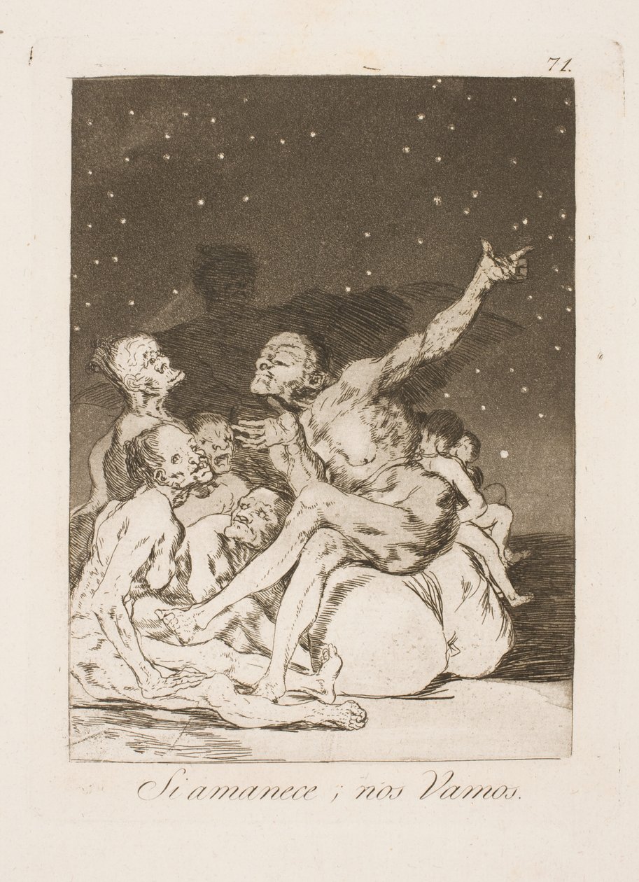 Şafakta gitmeliyiz by Francisco de Goya
