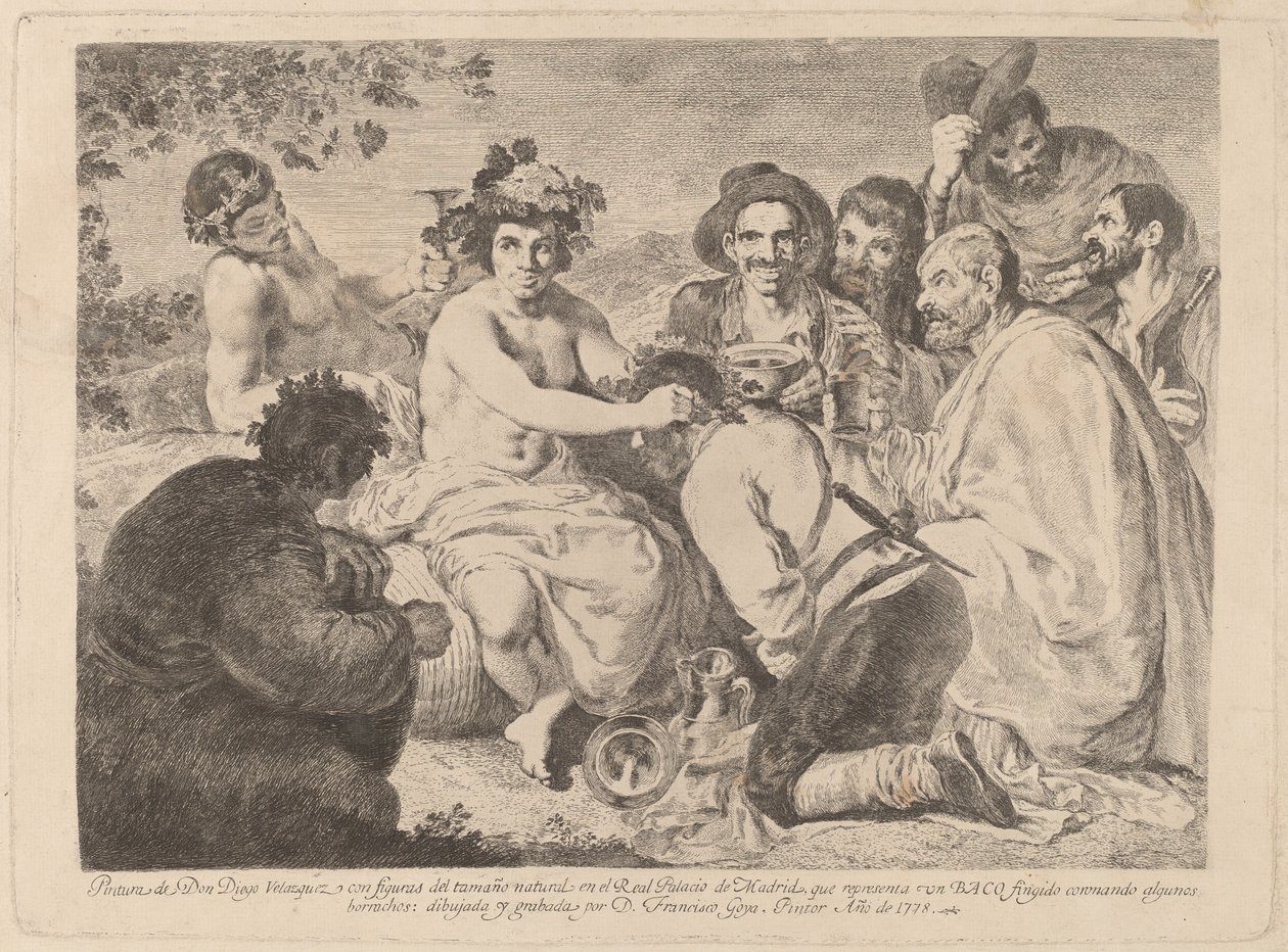 Baco (Bacchus) by Francisco de Goya after Diego Velázquez