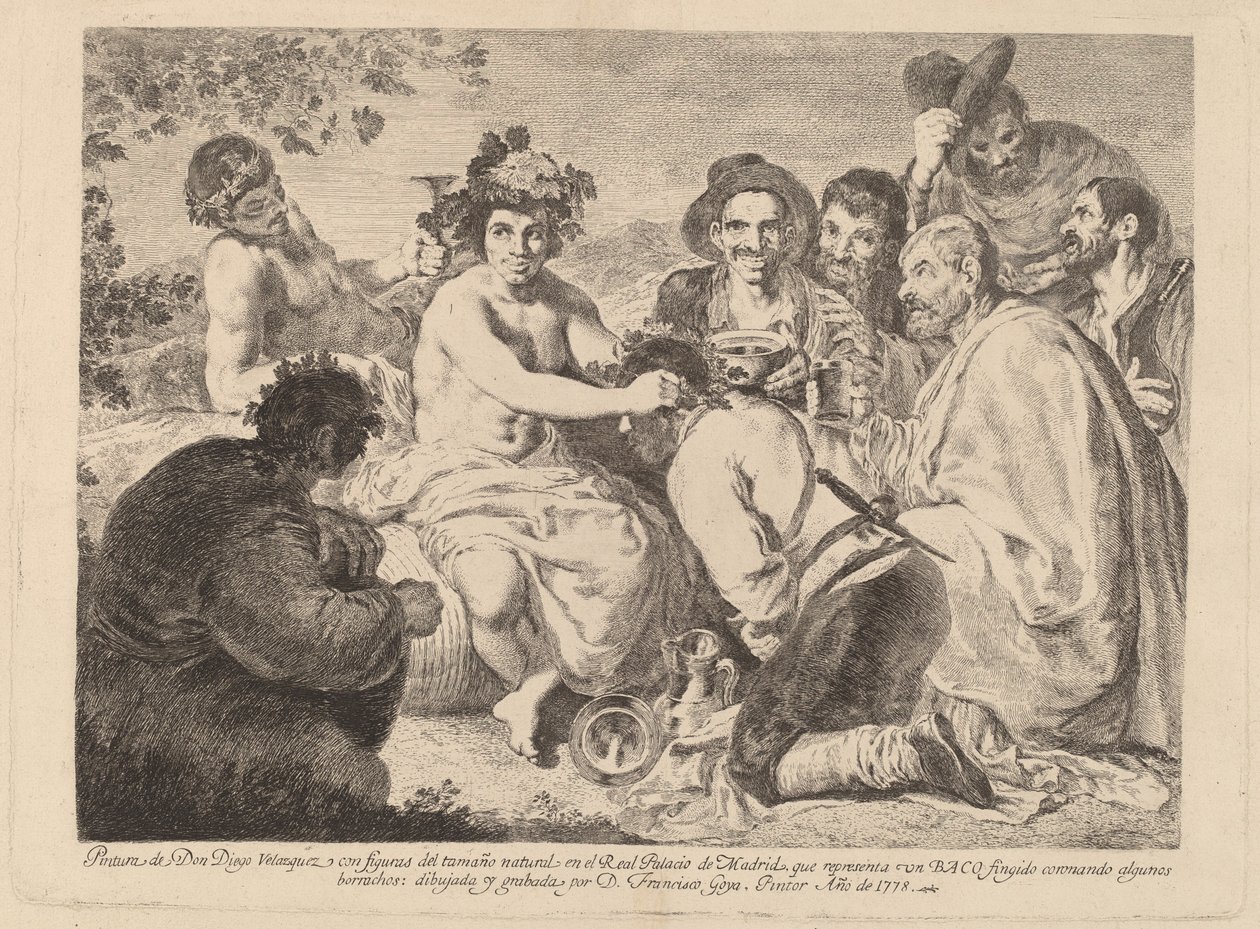 Baco (Bacchus) by Francisco de Goya after Diego Velázquez