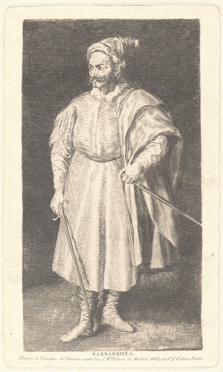 Soytarı Barbarroja by Francisco de Goya after Diego Velázquez