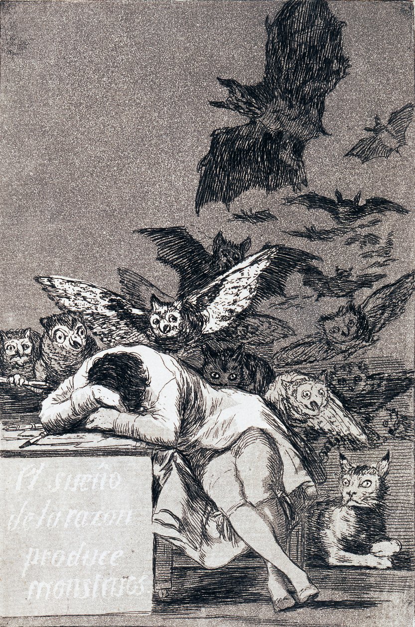 Aklın Rüyası Canavarlar Getirir by Francisco de Goya