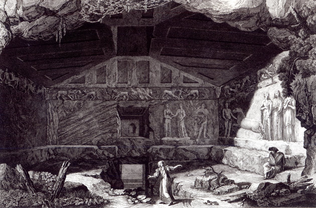 ಎಟ್ರುಸ್ಕನ್ ಸಮಾಧಿ, c.1780 ಟರ್ಕ್ by Franciszek Smuglewicz