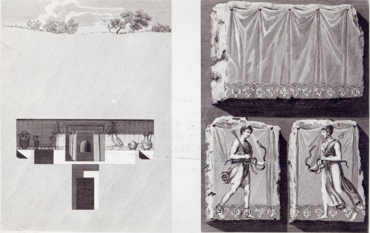 ಎಟ್ರುಸ್ಕನ್ ಟಾಂಬ್ಸ್, ಸಿ. 1780 ಟರ್ಕಿ by Franciszek Smuglewicz