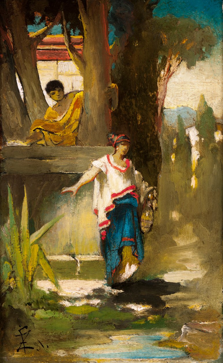 Kuyu Yanındaki Romalı Kadın by Franciszek Zmurko