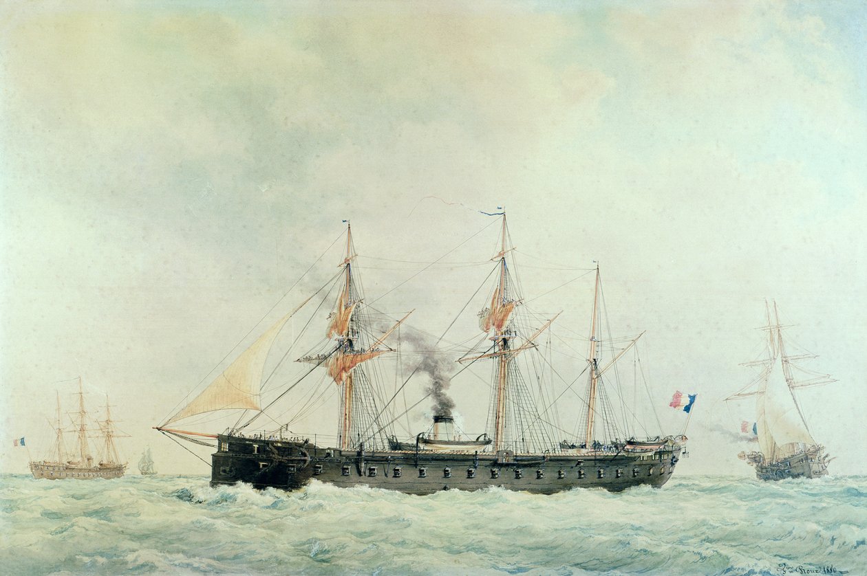 Fransız Savaş Gemisi, La Gloire by Francois Geoffroy Roux