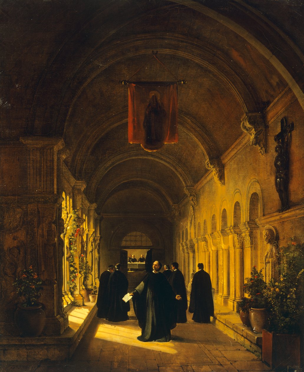 Abelard manastırda by Francois Marius Granet