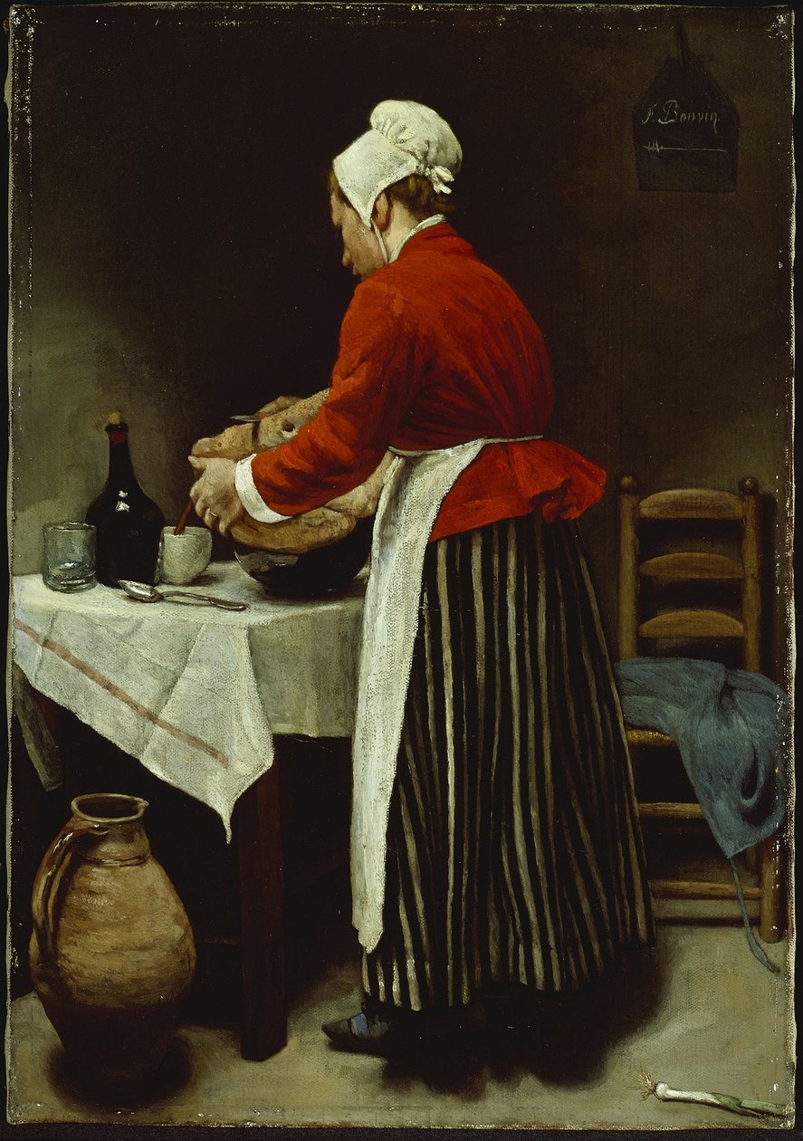 The Maid, 1875 dolayları (tuval üzerine yağlı boya) by François Bonvin