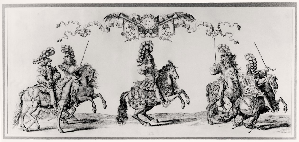 Louis XIV (1639-1715) için atlıkarınca c.1662 by Francois Chauveau