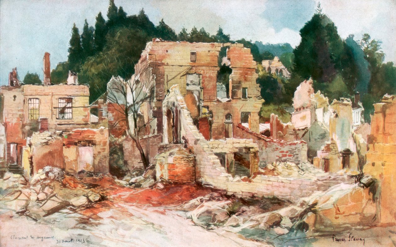 Clermont-en-Argonne, Fransa, Ağustos 1915, 1926. by Francois Flameng