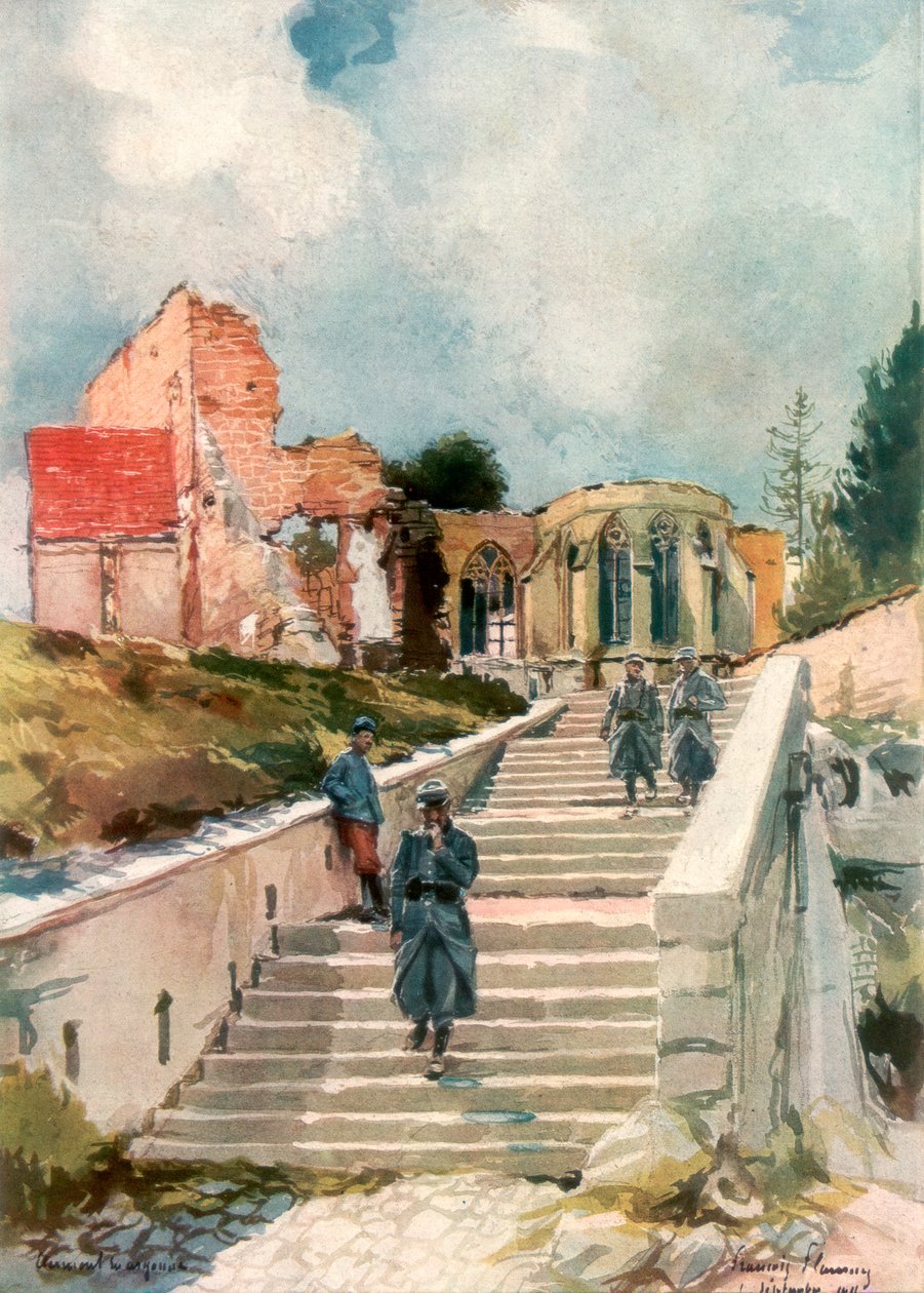 Clermont-en-Argonne Kilisesi, Fransa, 1915, 1926. by Francois Flameng