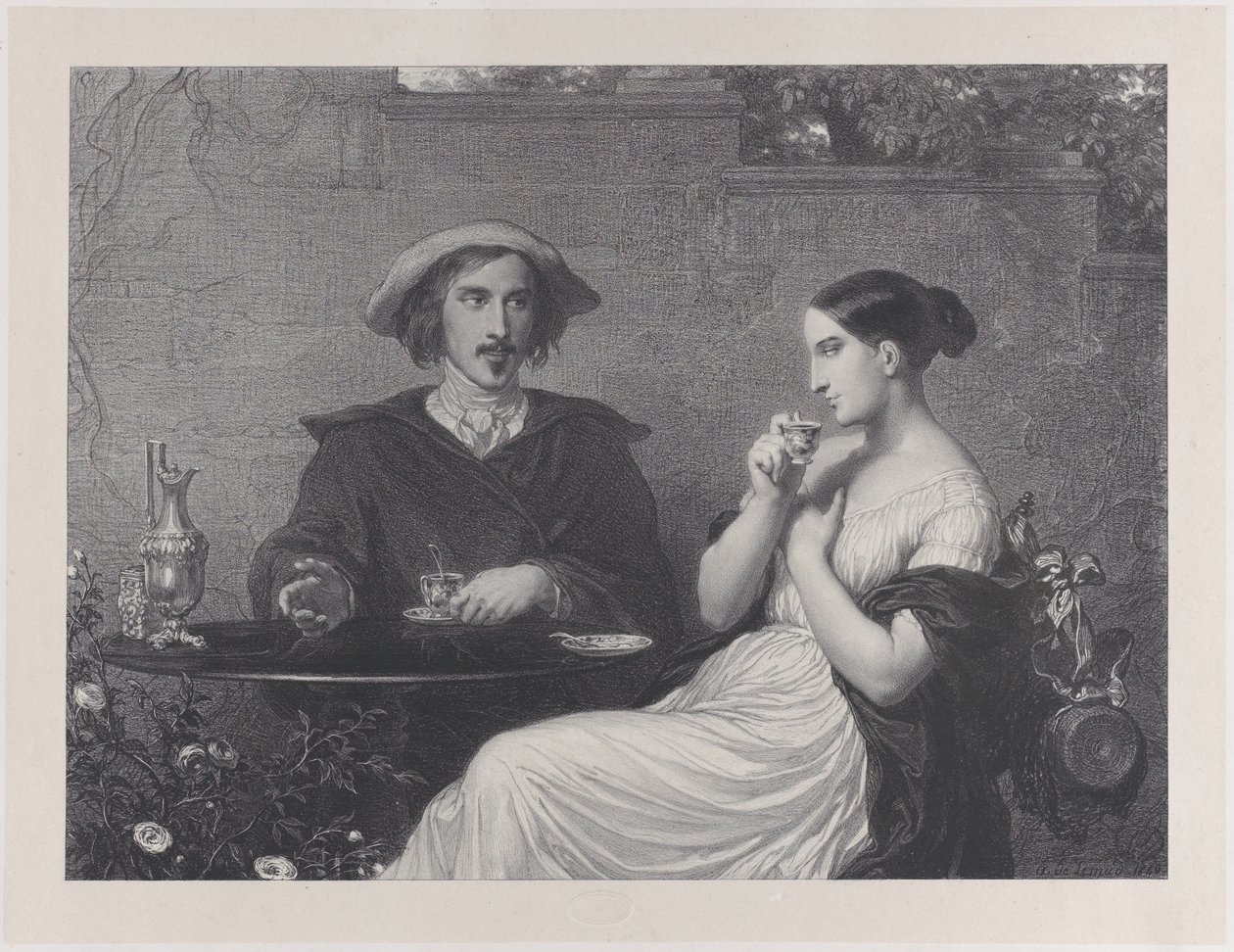 Kafe, 1840. by Francois Joseph Aime de Lemud