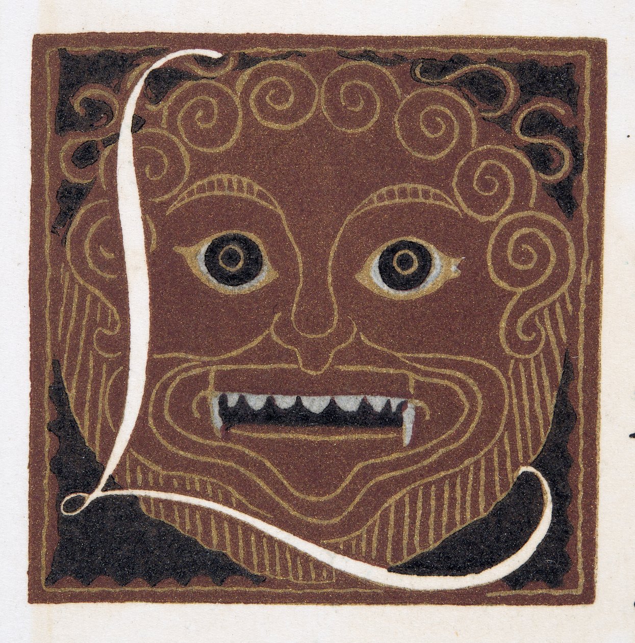 Yüz Maskesi, bar. 1922 (kalıp baskısı) by Francois Louis Schmied