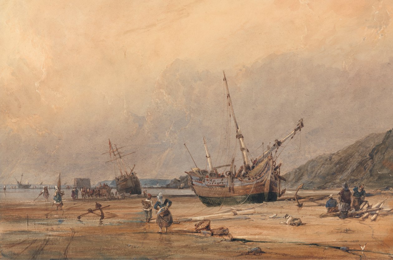 Calais Kumları by Francois Louis Thomas Francia