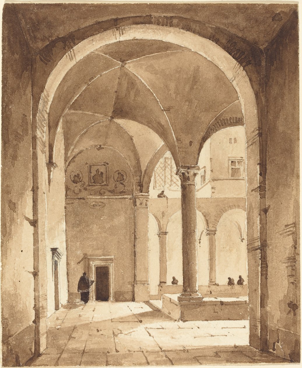 bir manastır by Francois Marius Granet